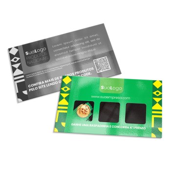 RASPADINHA 91X51MM Colorido frente e preto e branco verso - 1000 un.