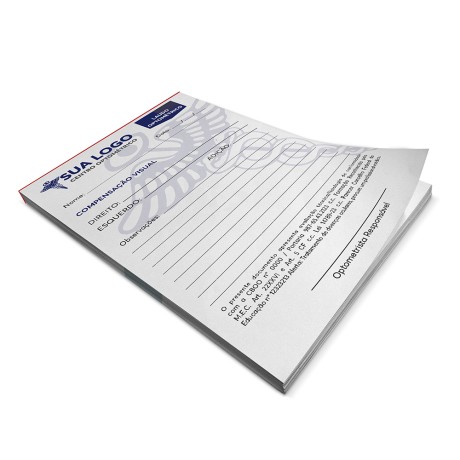 RECEITUÁRIOS APERGAMINHADO  90G 150X105MM Colorido frente - 10000 un.