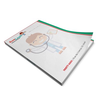 RECEITUÁRIOS APERGAMINHADO  90G 150X105MM Colorido frente - 2500 un.