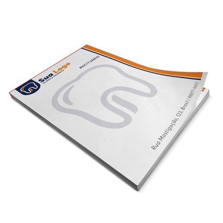 RECEITUÁRIOS APERGAMINHADO  90G 150X210MM Colorido frente - 5000 un.