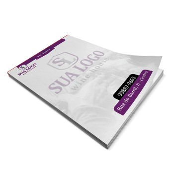 RECEITUÁRIOS APERGAMINHADO  90G 150X210MM Colorido frente - 2500 un.