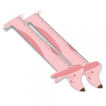 RÉGUAS PVC 0,50MM PREMIUM INFANTIL MODELO CACHORRO 30CM Colorido frente - 99 un.