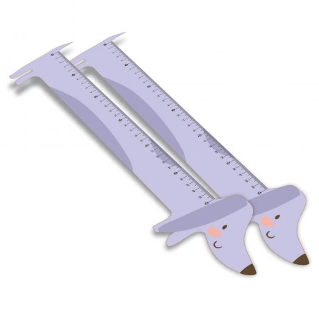 RÉGUAS PVC 0,50MM PREMIUM INFANTIL MODELO CACHORRO 30CM Colorido frente - 15 un.