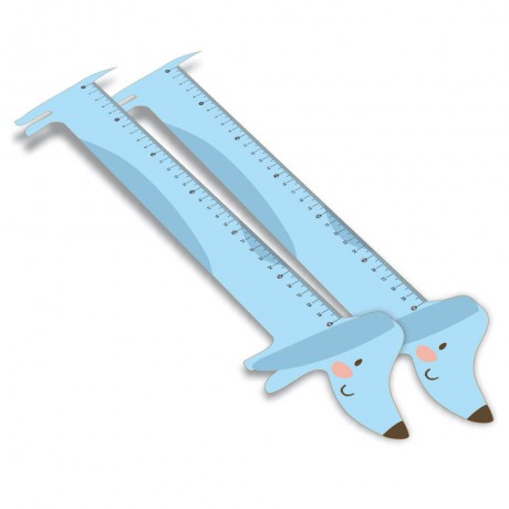 RÉGUAS PVC 0,50MM PREMIUM INFANTIL MODELO CACHORRO 30CM Colorido frente - 63 un.