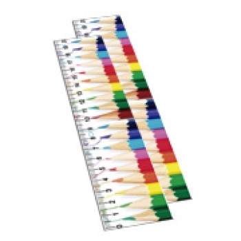 RÉGUAS PVC 0,50MM PREMIUM PVC BRANCO RETANGULAR 27CM Colorido frente - 16 un.