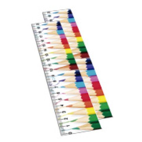 RÉGUAS PVC 0,50MM PREMIUM PVC BRANCO RETANGULAR 27CM Colorido frente - 16 un.