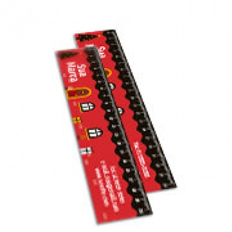 RÉGUAS PVC 0,50MM PREMIUM PVC BRANCO RETANGULAR 40CM Colorido frente - 56 un.