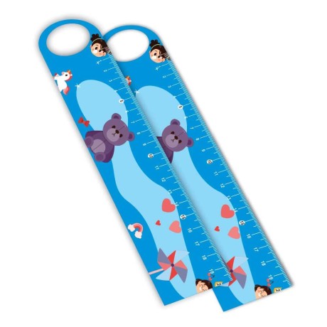 RÉGUAS PVC 0,50MM PREMIUM PVC BRANCO RETANGULAR COM FURO 20CM Colorido frente - 27 un.