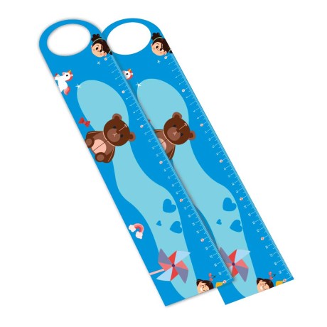 RÉGUAS PVC 0,50MM PREMIUM PVC BRANCO RETANGULAR COM FURO 30CM Colorido frente - 66 un.