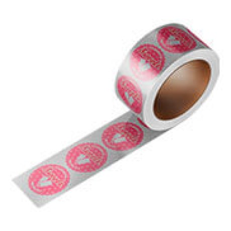 RÓTULO BOBINA BOPP METALIZADO COM TINTA BRANCA 45X45MM Colorido frente - 1000 un.