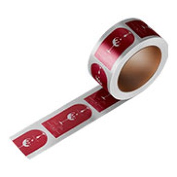 RÓTULO BOBINA BOPP METALIZADO COM TINTA BRANCA 85X125MM Colorido frente - 500 un.