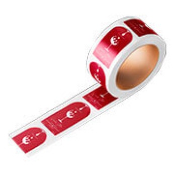 RÓTULO BOBINA BOPP TRANSPARENTE COM TINTA BRANCA 85X125MM Colorido frente - 500 un.