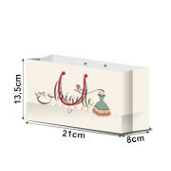 SACOLAS APERGAMINHADO 150G COM ILHOS SACOLA MINI HORIZONTAL Colorido frente - 500 un.