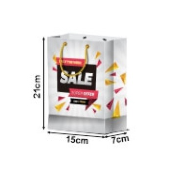 SACOLAS APERGAMINHADO 150G COM ILHOS SACOLA MINI VERTICAL Colorido frente - 10 un.