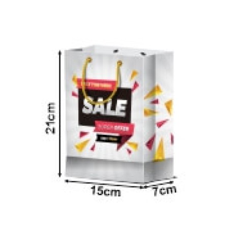 SACOLAS APERGAMINHADO 150G COM ILHOS SACOLA MINI VERTICAL Colorido frente - 10 un.