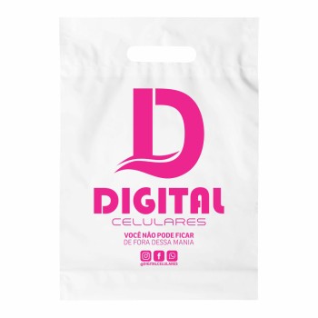 SACOLAS E SACOS SACOLAS PERSONALIZADAS PLÁSTICAS BOCA VAZADA 150X200MM TRANSPARENTE Preto e branco frente - 500 un.