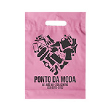 SACOLAS E SACOS SACOLAS PERSONALIZADAS PLÁSTICAS BOCA VAZADA 250X350MM ROSA