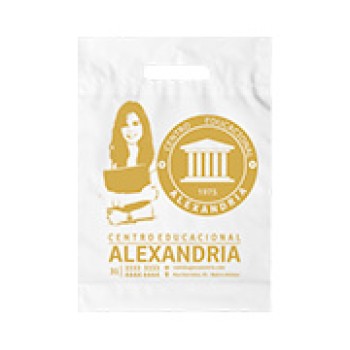 SACOLAS E SACOS SACOLAS PERSONALIZADAS PLÁSTICAS BOCA VAZADA 250X350MM TRANSPARENTE Preto e branco frente - 1000 un.