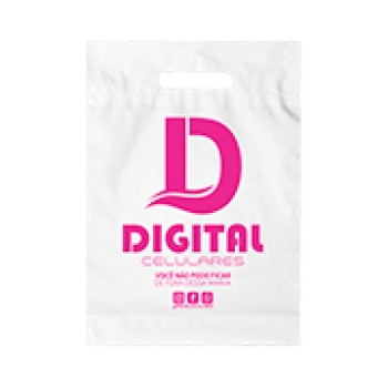 SACOLAS E SACOS SACOLAS PERSONALIZADAS PLÁSTICAS BOCA VAZADA 300X400MM TRANSPARENTE Preto e branco frente - 500 un.