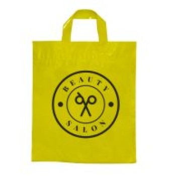 SACOLAS PLÁSTICAS ALÇA FITA 300X350MM AMARELA