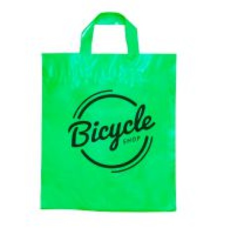 SACOLAS PLÁSTICAS ALÇA FITA 300X350MM VERDE