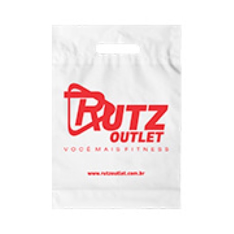 SACOLAS PLÁSTICAS BOCA VAZADA 150X200MM BRANCA Preto e branco frente - 100 un.