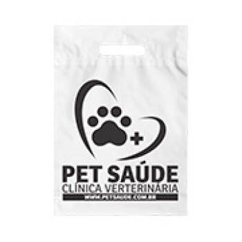 SACOLAS PLÁSTICAS BOCA VAZADA 150X200MM BRANCA Preto e branco frente - 50 un.