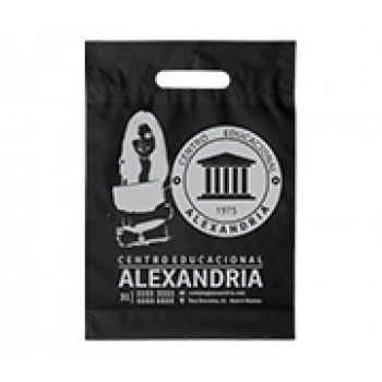 SACOLAS PLÁSTICAS BOCA VAZADA 150X200MM PRETA Preto e branco frente - 1000 un.