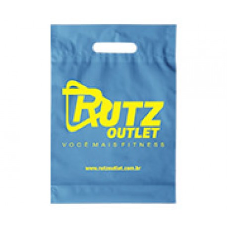 SACOLAS PLÁSTICAS BOCA VAZADA 200X300MM AZUL Preto e branco frente - 100 un.