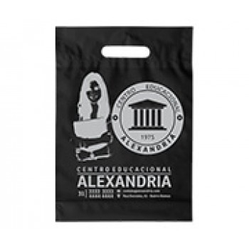 SACOLAS PLÁSTICAS BOCA VAZADA 200X300MM PRETA Preto e branco frente - 1000 un.