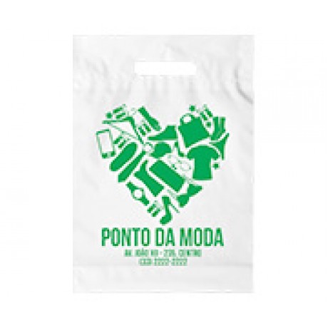 SACOLAS PLÁSTICAS BOCA VAZADA 200X300MM TRANSPARENTE Preto e branco frente - 250 un.