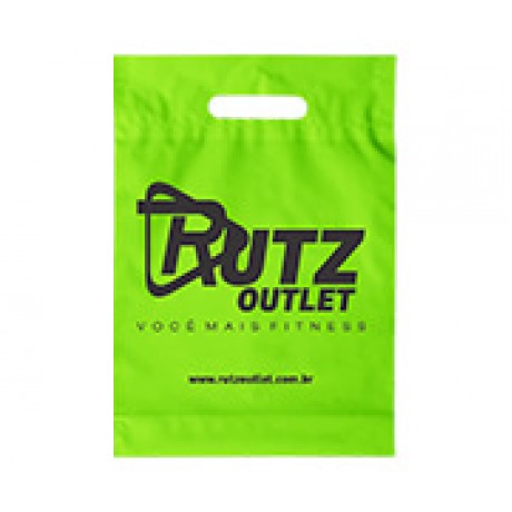 SACOLAS PLÁSTICAS BOCA VAZADA 200X300MM VERDE Preto e branco frente - 100 un.