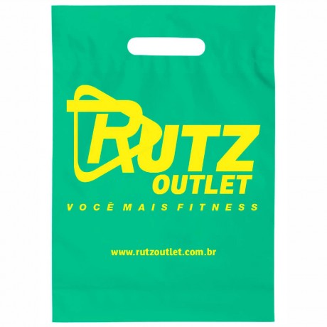 SACOLAS PLÁSTICAS BOCA VAZADA 200X300MM VERDE ÁGUA Preto e branco frente - 100 un.
