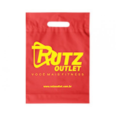 SACOLAS PLÁSTICAS BOCA VAZADA 200X300MM VERMELHA Preto e branco frente - 100 un.