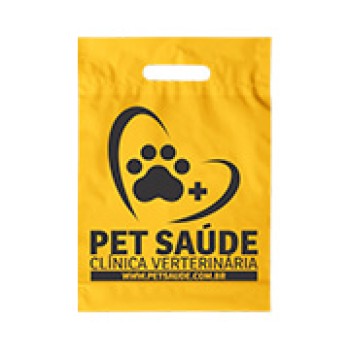 SACOLAS PLÁSTICAS BOCA VAZADA 250X350MM AMARELA Preto e branco frente - 50 un.