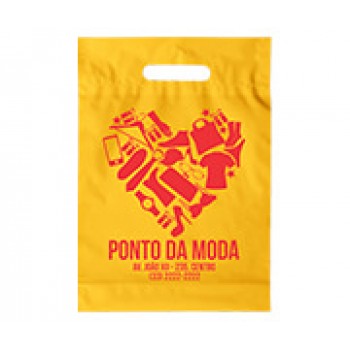 SACOLAS PLÁSTICAS BOCA VAZADA 250X350MM AMARELA Preto e branco frente - 250 un.