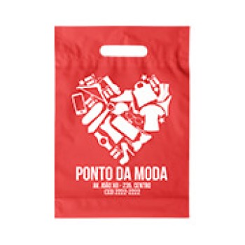 SACOLAS PLÁSTICAS BOCA VAZADA 400X500MM VERMELHA