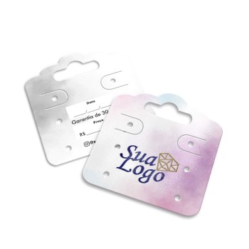 TAGS ESPECIAIS COUCHÊ 250G VERNIZ UV TOTAL FRENTE 45X51MM Colorido frente e preto e branco verso - 2000 un.