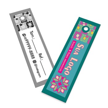 TAGS ESPECIAIS COUCHÊ 275G SEM VERNIZ 91X25MM Colorido frente e preto e branco verso - 50 un.