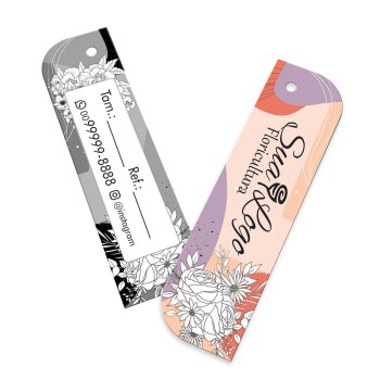 TAGS ESPECIAIS COUCHÊ 275G SEM VERNIZ 91X25MM Colorido frente e preto e branco verso - 250 un.