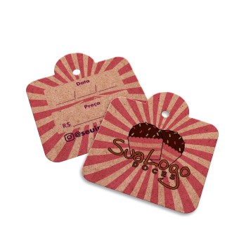 TAGS ESPECIAIS KRAFT 250G SEM VERNIZ 45X51MM Colorido frente e verso - 100 un.
