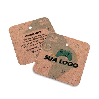 TAGS ESPECIAIS KRAFT 250G SEM VERNIZ 45X51MM Colorido frente e verso - 50 un.