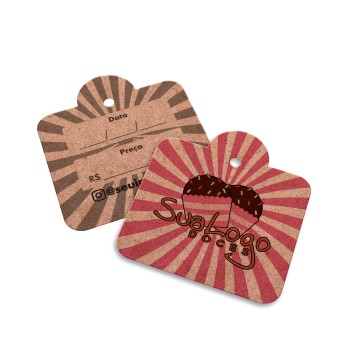 TAGS ESPECIAIS KRAFT 250G SEM VERNIZ 45X51MM Colorido frente e preto e branco verso - 100 un.