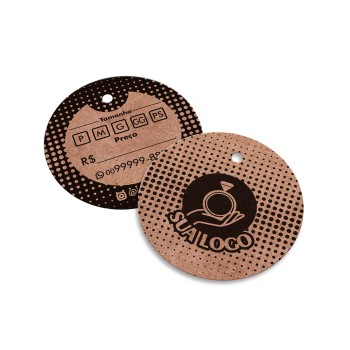 TAGS ESPECIAIS KRAFT 250G SEM VERNIZ 45X51MM Preto e branco frente e verso - 100 un.