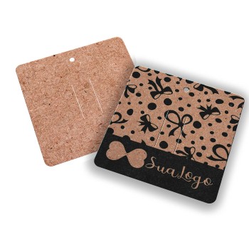TAGS ESPECIAIS KRAFT 250G SEM VERNIZ 91X102MM Preto e branco frente - 100 un.