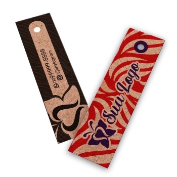 TAGS ESPECIAIS KRAFT 250G SEM VERNIZ 91X25MM Colorido frente e preto e branco verso - 50 un.