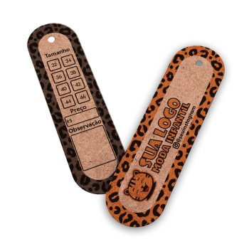 TAGS ESPECIAIS KRAFT 250G SEM VERNIZ 91X25MM Colorido frente e preto e branco verso - 250 un.