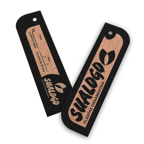 TAGS ESPECIAIS KRAFT 250G SEM VERNIZ 91X25MM Preto e branco frente e verso - 50 un.