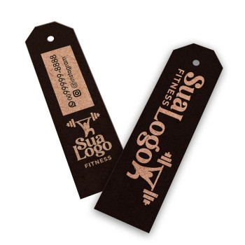 TAGS ESPECIAIS KRAFT 250G SEM VERNIZ 91X25MM Preto e branco frente e verso - 100 un.