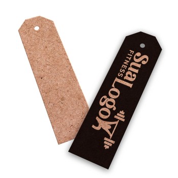 TAGS ESPECIAIS KRAFT 250G SEM VERNIZ 91X25MM Preto e branco frente - 100 un.